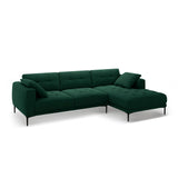 Bemy Ecksofa Rechts aus Samt (Salvador 7) in Flaschengrün, 295x174 cm – Bild 2