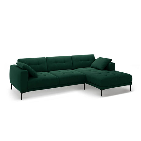 Bemy Ecksofa Rechts aus Samt (Salvador 7) in Flaschengrün, 295x174 cm – Bild 2