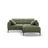 Bemy Ecksofa Rechts aus Strukturierter Stoff (Sorella 34) in Dunkles olivgrün, 205x174 cm – Bild 1