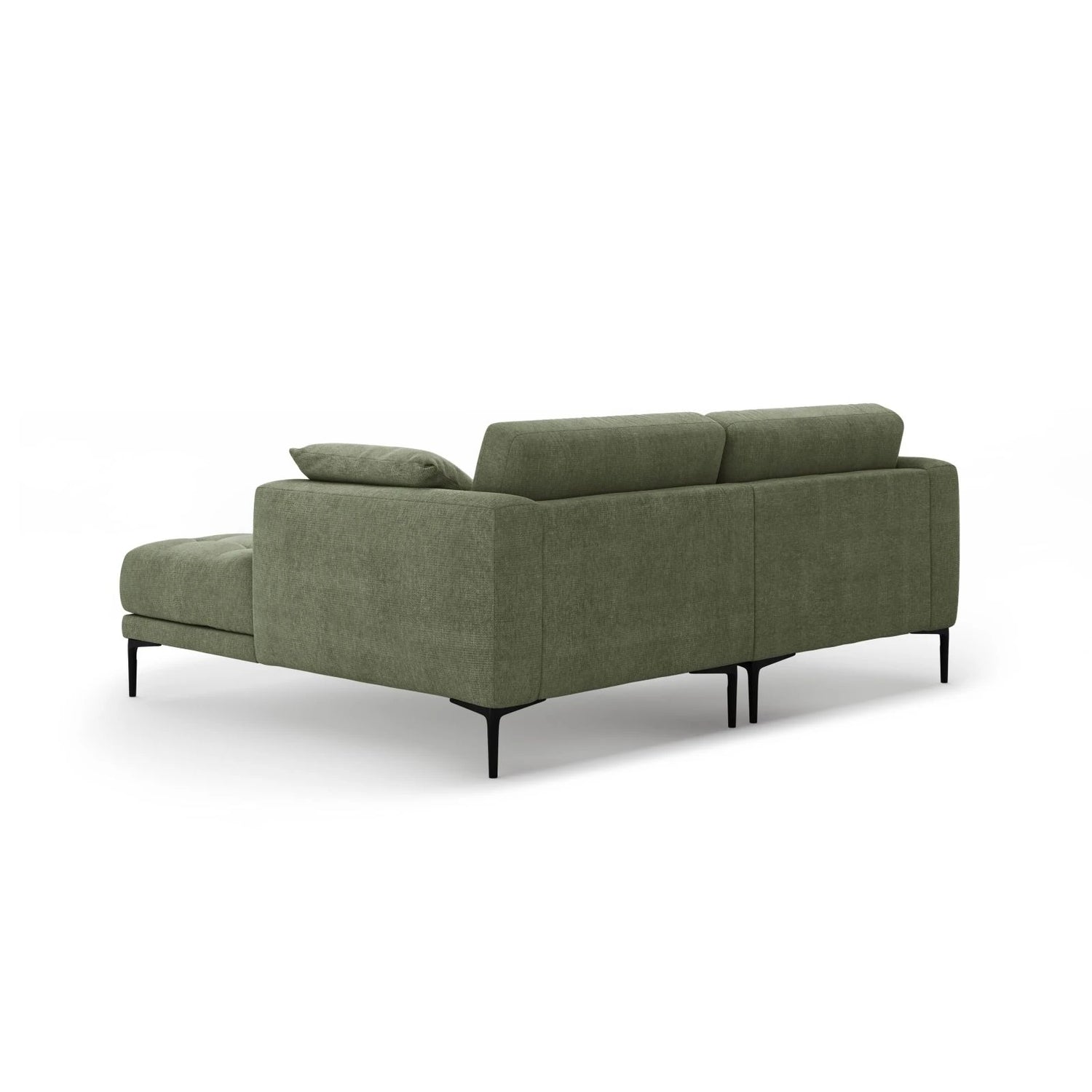 Bemy Ecksofa Rechts aus Strukturierter Stoff (Sorella 34) in Dunkles olivgrün, 205x174 cm – Bild 3