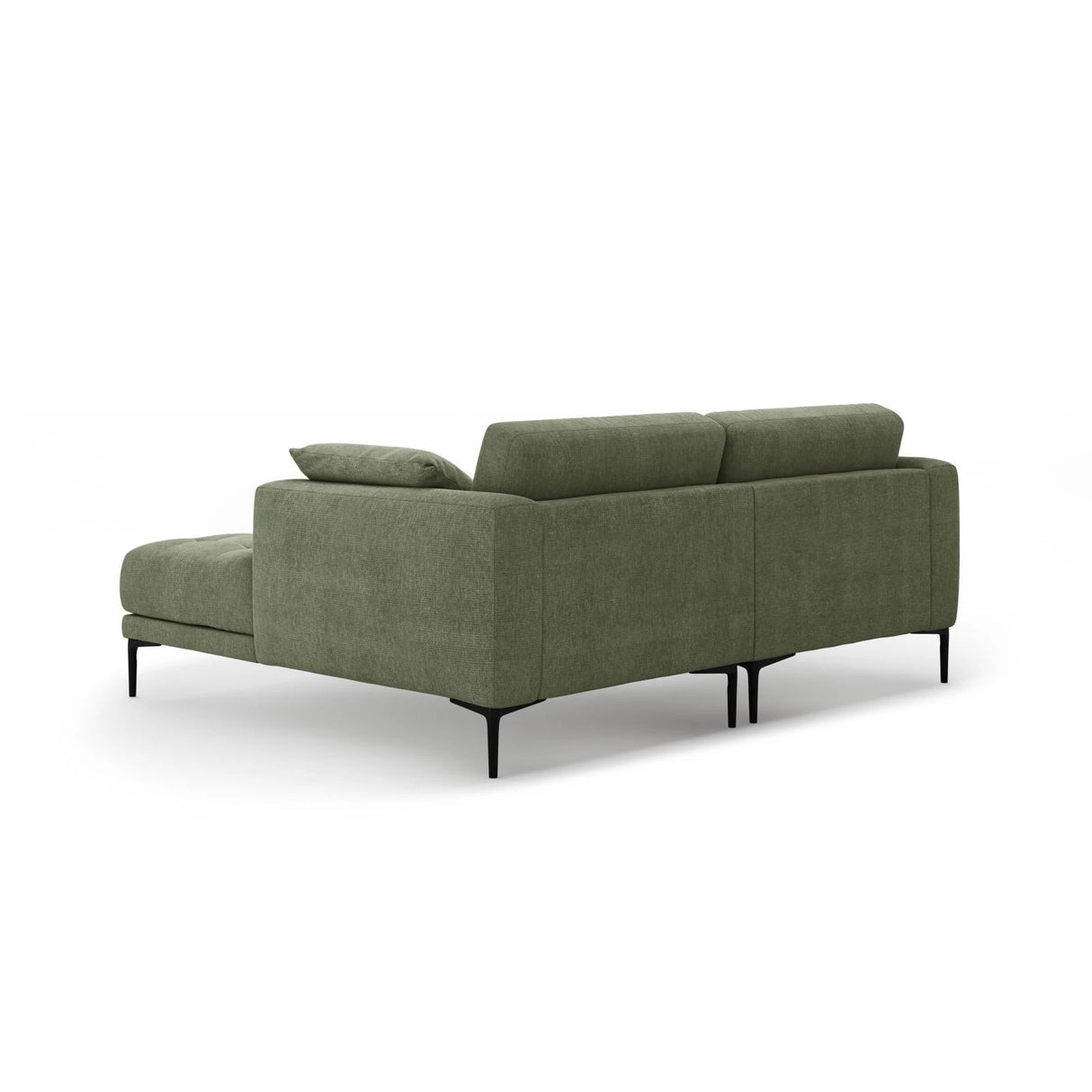 Bemy Ecksofa Rechts aus Strukturierter Stoff (Sorella 34) in Dunkles olivgrün, 205x174 cm – Bild 3