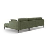 Bemy Ecksofa Rechts aus Strukturierter Stoff (Sorella 34) in Dunkles olivgrün, 295x174 cm – Bild 3