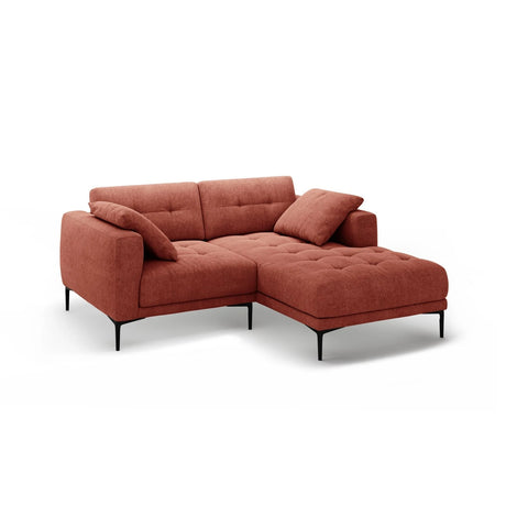 Bemy Ecksofa Rechts aus Strukturierter Stoff (Sorella 58) in Koralle, 205x174 cm – Bild 2