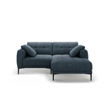 Bemy Ecksofa Rechts aus Strukturierter Stoff (Sorella 77) in Dunkelblau, 205x174 cm – Bild 1