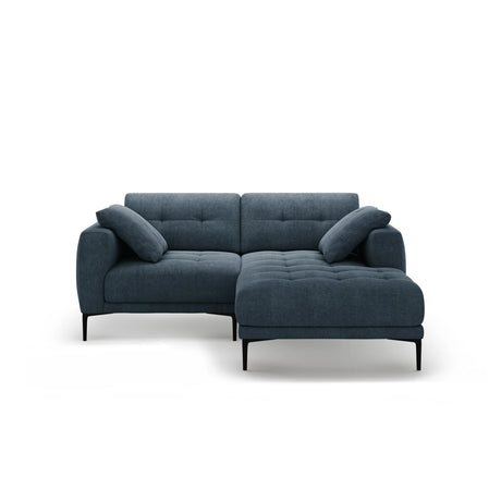Bemy Ecksofa Rechts aus Strukturierter Stoff (Sorella 77) in Dunkelblau, 205x174 cm – Bild 1