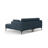 Bemy Ecksofa Rechts aus Strukturierter Stoff (Sorella 77) in Dunkelblau, 205x174 cm – Bild 3