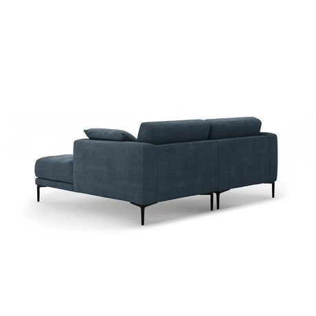 Bemy Ecksofa Rechts aus Strukturierter Stoff (Sorella 77) in Dunkelblau, 205x174 cm – Bild 3
