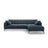 Bemy Ecksofa Rechts aus Strukturierter Stoff (Sorella 77) in Dunkelblau, 295x174 cm – Bild 1