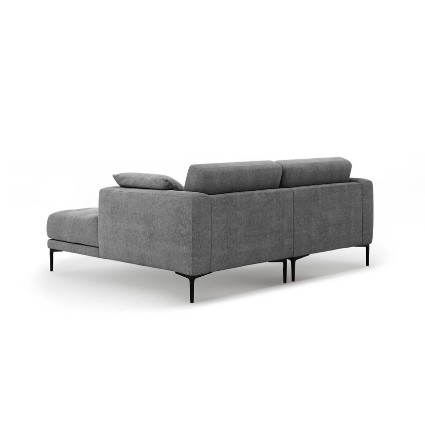 Bemy Ecksofa Rechts aus Strukturierter Stoff (Sorella 89) in Grau, 205x174 cm – Bild 3