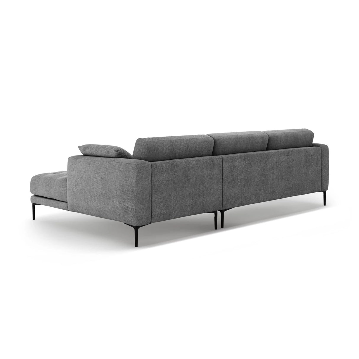 Bemy Ecksofa Rechts aus Strukturierter Stoff (Sorella 89) in Grau, 295x174 cm – Bild 3