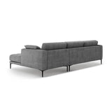 Bemy Ecksofa Rechts aus Strukturierter Stoff (Sorella 89) in Grau, 295x174 cm – Bild 3