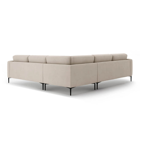 Bemy Ecksofa symmetrisch aus Samt (Salvador 1) in Beige, 290x290 cm – Bild 3