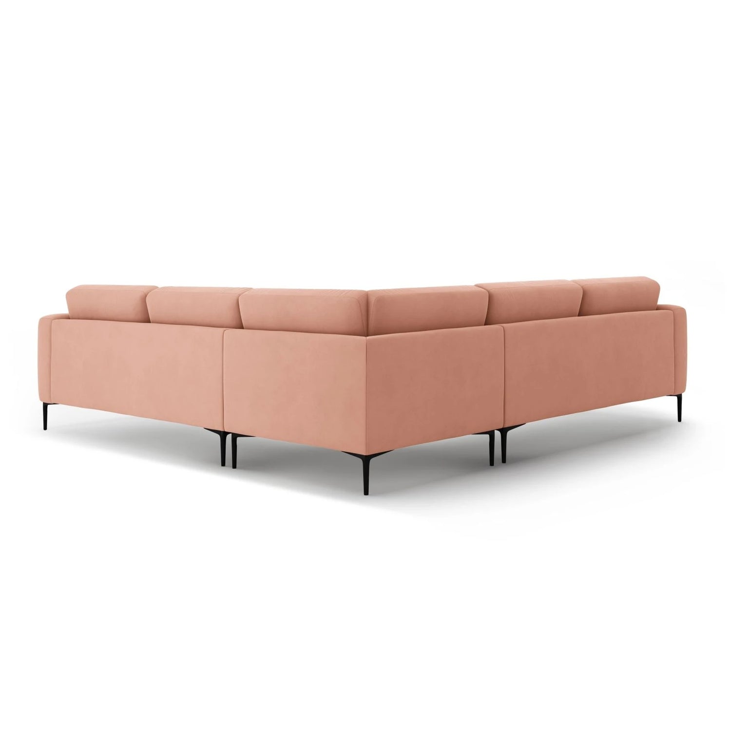 Bemy Ecksofa symmetrisch aus Samt (Salvador 11) in Rosa, 290x290 cm – Bild 3