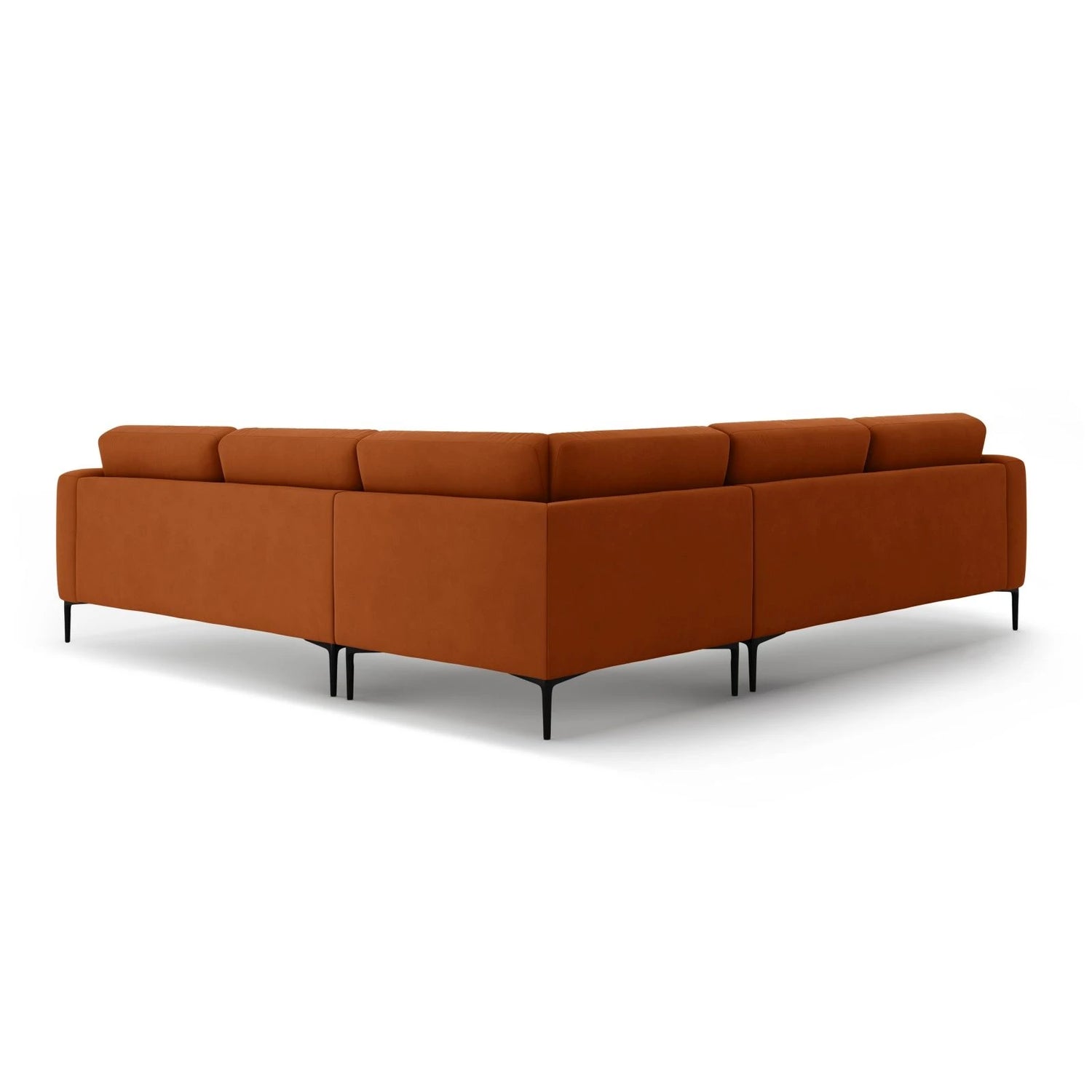 Bemy Ecksofa symmetrisch aus Samt (Salvador 14) in Terrakotta, 290x290 cm – Bild 3