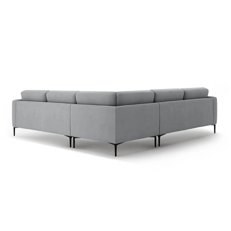 Bemy Ecksofa symmetrisch aus Samt (Salvador 17) in Grau, 290x290 cm – Bild 3