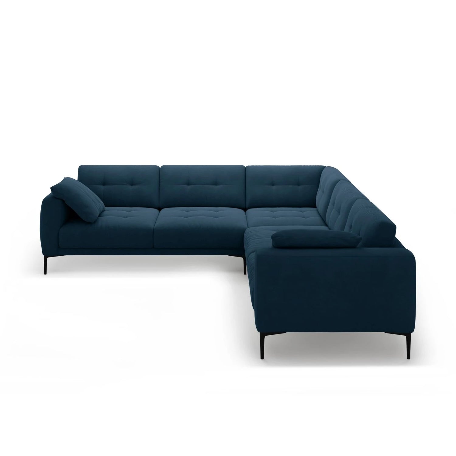 Bemy Ecksofa symmetrisch aus Samt (Salvador 5) in Königsblau, 290x290 cm – Bild 1