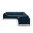 Bemy Ecksofa symmetrisch aus Samt (Salvador 5) in Königsblau, 290x290 cm – Bild 1