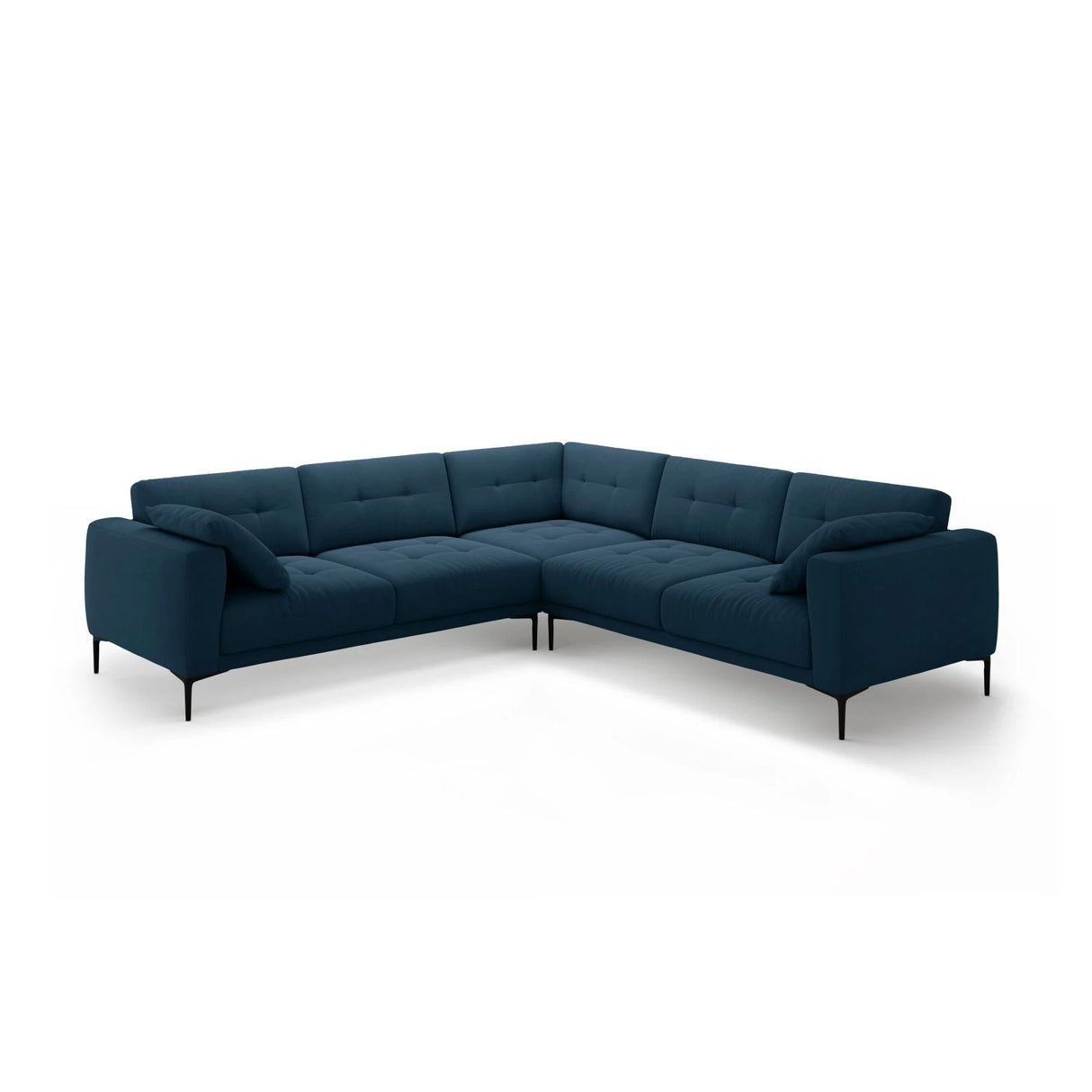 Bemy Ecksofa symmetrisch aus Samt (Salvador 5) in Königsblau, 290x290 cm – Bild 2