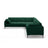 Bemy Ecksofa symmetrisch aus Samt (Salvador 7) in Flaschengrün, 290x290 cm – Bild 1