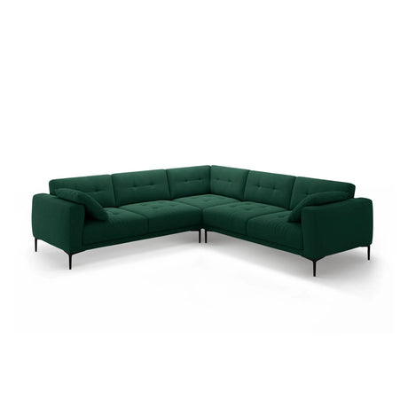 Bemy Ecksofa symmetrisch aus Samt (Salvador 7) in Flaschengrün, 290x290 cm – Bild 2