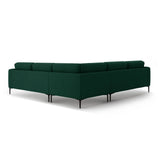 Bemy Ecksofa symmetrisch aus Samt (Salvador 7) in Flaschengrün, 290x290 cm – Bild 3