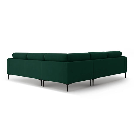 Bemy Ecksofa symmetrisch aus Samt (Salvador 7) in Flaschengrün, 290x290 cm – Bild 3
