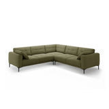 Bemy Ecksofa symmetrisch aus Samt (Salvador 8) in Grün, 290x290 cm – Bild 2