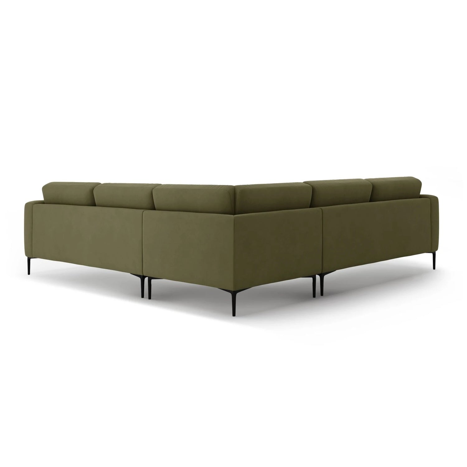 Bemy Ecksofa symmetrisch aus Samt (Salvador 8) in Grün, 290x290 cm – Bild 3