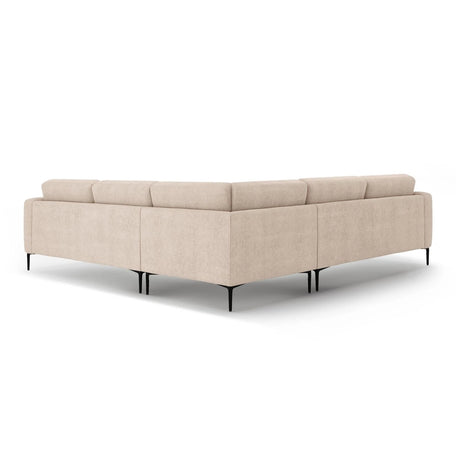 Bemy Ecksofa symmetrisch aus Strukturierter Stoff (Sorella 05) in Sand, 290x290 cm – Bild 3