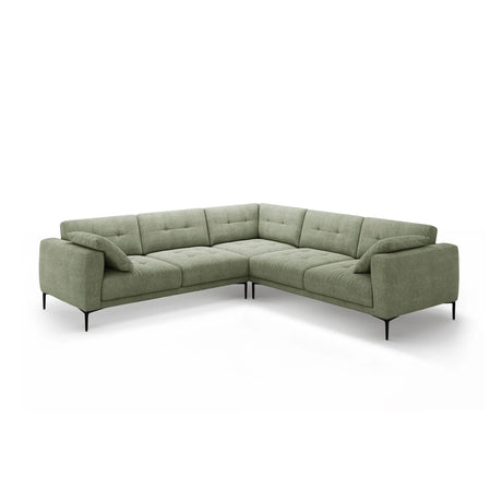 Bemy Ecksofa symmetrisch aus Strukturierter Stoff (Sorella 34) in Dunkles olivgrün, 290x290 cm – Bild 1