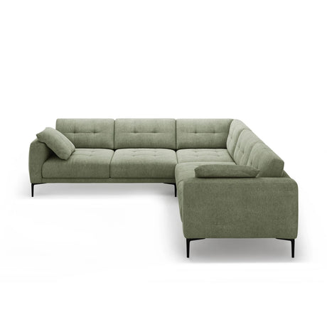 Bemy Ecksofa symmetrisch aus Strukturierter Stoff (Sorella 34) in Dunkles olivgrün, 290x290 cm – Bild 2