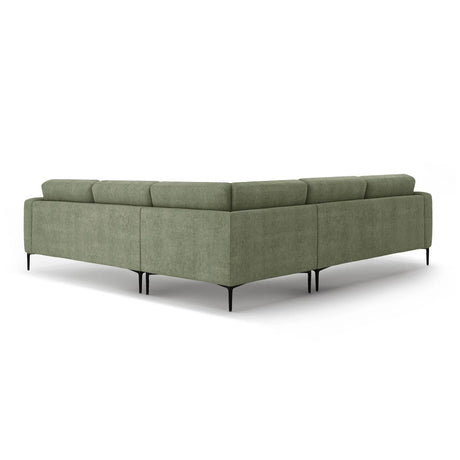 Bemy Ecksofa symmetrisch aus Strukturierter Stoff (Sorella 34) in Dunkles olivgrün, 290x290 cm – Bild 3