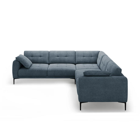 Bemy Ecksofa symmetrisch aus Strukturierter Stoff (Sorella 77) in Dunkelblau, 290x290 cm – Bild 2