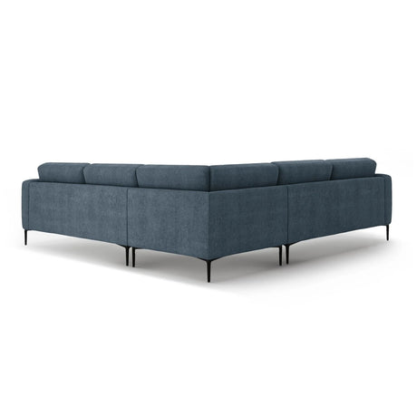Bemy Ecksofa symmetrisch aus Strukturierter Stoff (Sorella 77) in Dunkelblau, 290x290 cm – Bild 3