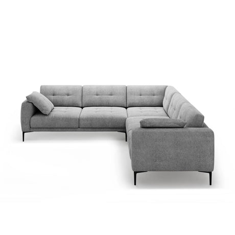 Bemy Ecksofa symmetrisch aus Strukturierter Stoff (Sorella 89) in Grau, 290x290 cm – Bild 2