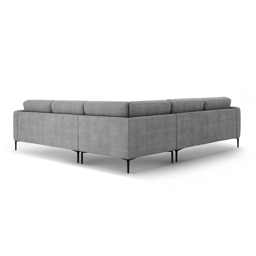 Bemy Ecksofa symmetrisch aus Strukturierter Stoff (Sorella 89) in Grau, 290x290 cm – Bild 3