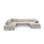 Bemy Panorama-Ecksofa Links aus Samt oder Strukturstoff, 373x240 cm – Bild 1