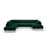 Bemy Panorama-Ecksofa Links aus Samt (Salvador 7) in Flaschengrün, 373x240 cm – Bild 1