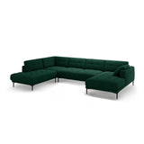 Bemy Panorama-Ecksofa Links aus Samt (Salvador 7) in Flaschengrün, 373x240 cm – Bild 2