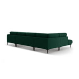 Bemy Panorama-Ecksofa Links aus Samt (Salvador 7) in Flaschengrün, 373x240 cm – Bild 3