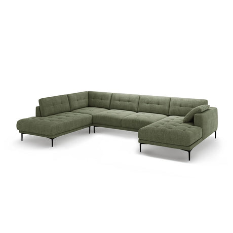 Bemy Panorama-Ecksofa Links aus Strukturierter Stoff (Sorella 34) in Dunkles olivgrün, 373x240 cm – Bild 2