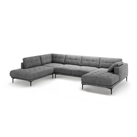 Bemy Panorama-Ecksofa Links aus Strukturierter Stoff (Sorella 89) in Grau, 373x240 cm – Bild 2