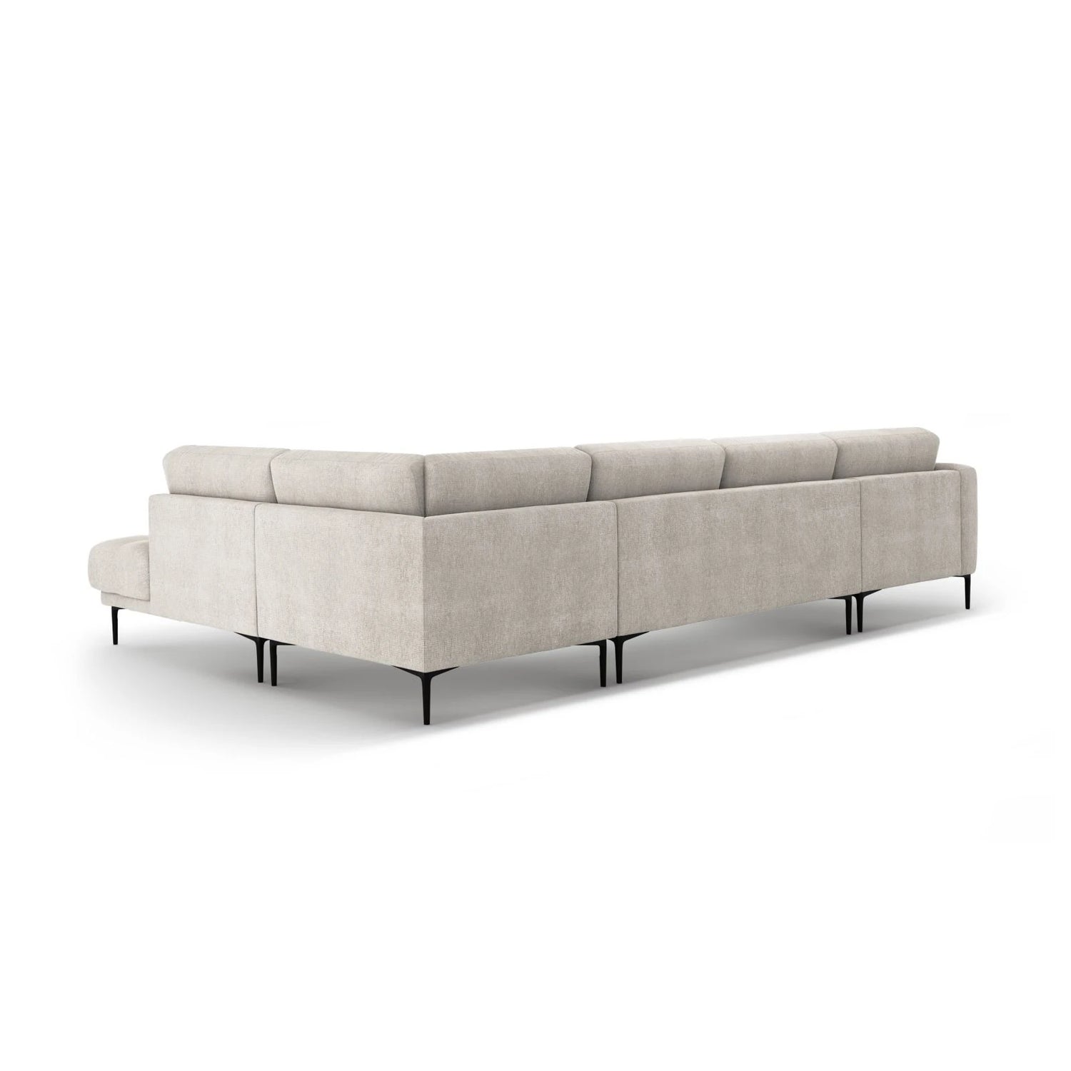 Bemy Panorama-Ecksofa Rechts aus Samt oder Strukturstoff, 373x240 cm – Bild 3
