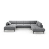 Bemy Panorama-Ecksofa Rechts aus Samt (Salvador 17) in Grau, 373x240 cm – Bild 1