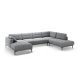 Bemy Panorama-Ecksofa Rechts aus Samt (Salvador 17) in Grau, 373x240 cm – Bild 2