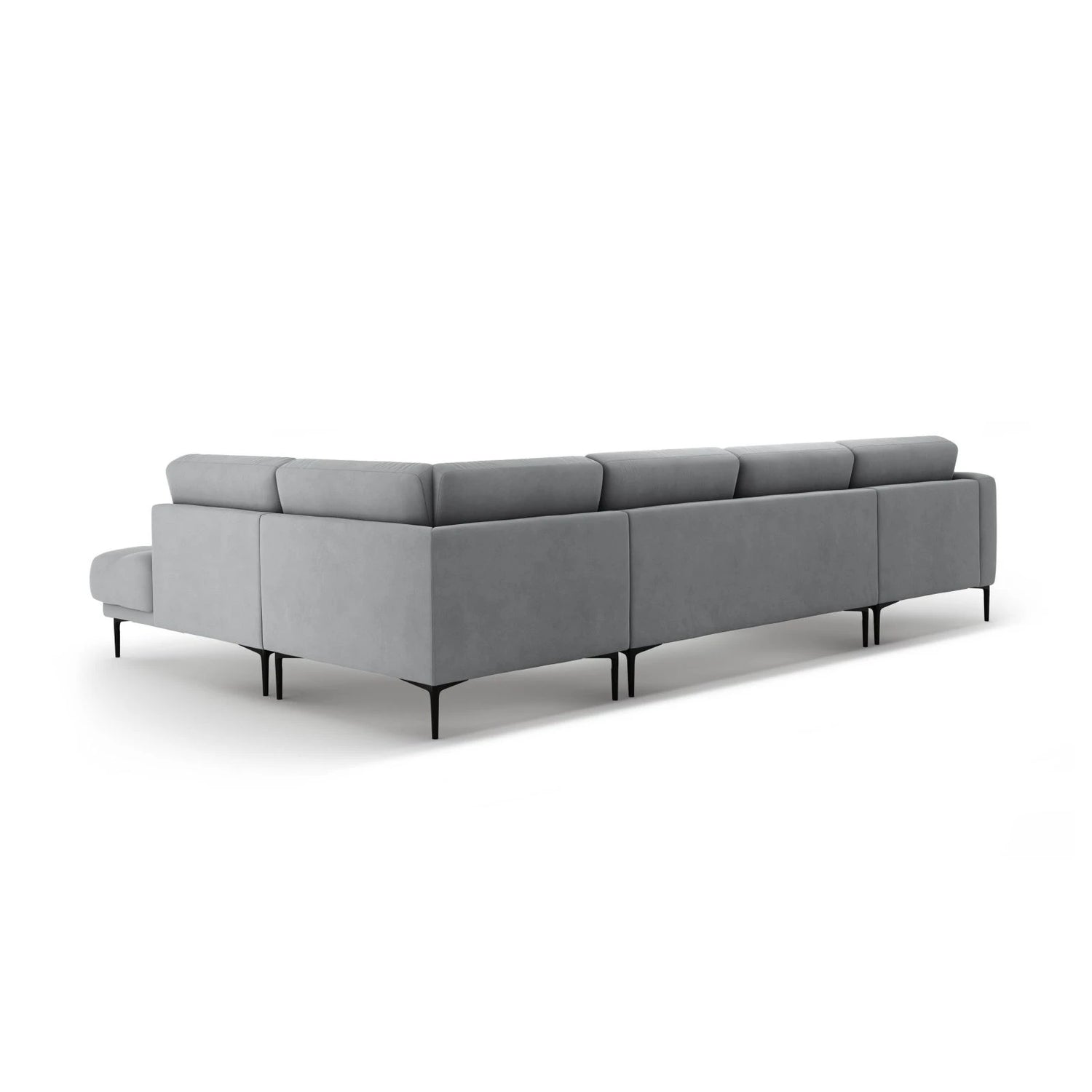 Bemy Panorama-Ecksofa Rechts aus Samt (Salvador 17) in Grau, 373x240 cm – Bild 3