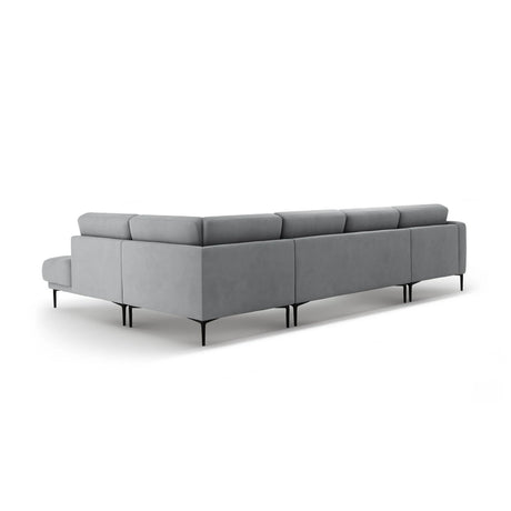 Bemy Panorama-Ecksofa Rechts aus Samt (Salvador 17) in Grau, 373x240 cm – Bild 3