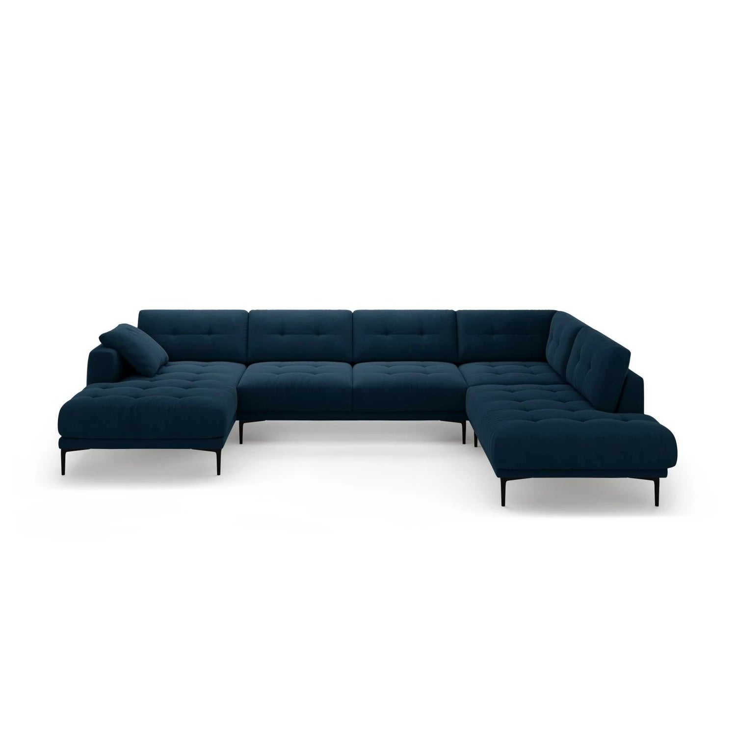 Bemy Panorama-Ecksofa Rechts aus Samt (Salvador 5) in Königsblau, 373x240 cm – Bild 1
