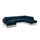 Bemy Panorama-Ecksofa Rechts aus Samt (Salvador 5) in Königsblau, 373x240 cm – Bild 2