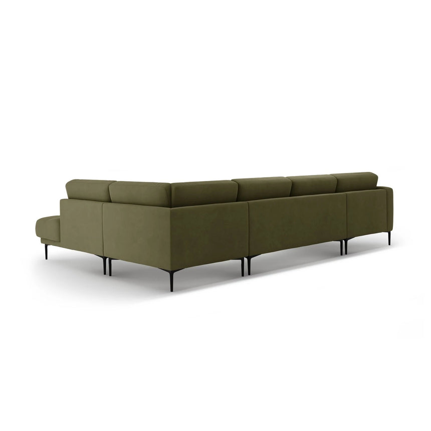 Bemy Panorama-Ecksofa Rechts aus Samt (Salvador 8) in Grün, 373x240 cm – Bild 3